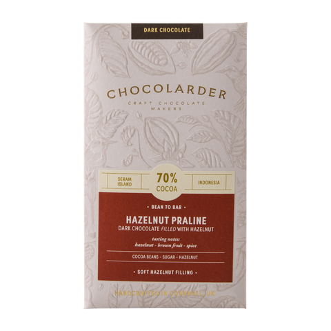 Hazelnut Praline 70% Filled Dark Chocolate Bar