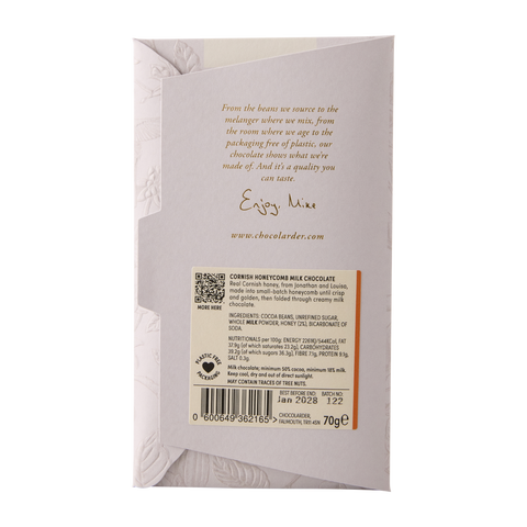 Cornish Honeycomb 50% Milk Chocolate Bar