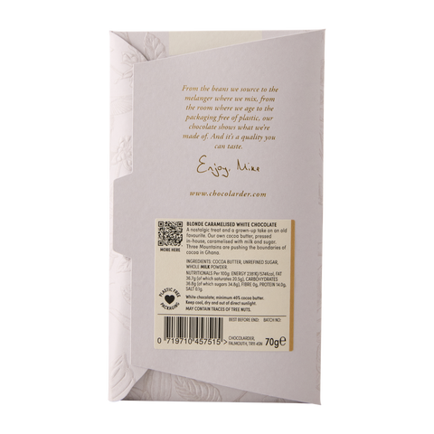 Blonde 40% White Chocolate Bar