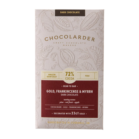 Gold, Frankincense & Myrrh 72% Dark Chocolate Bar