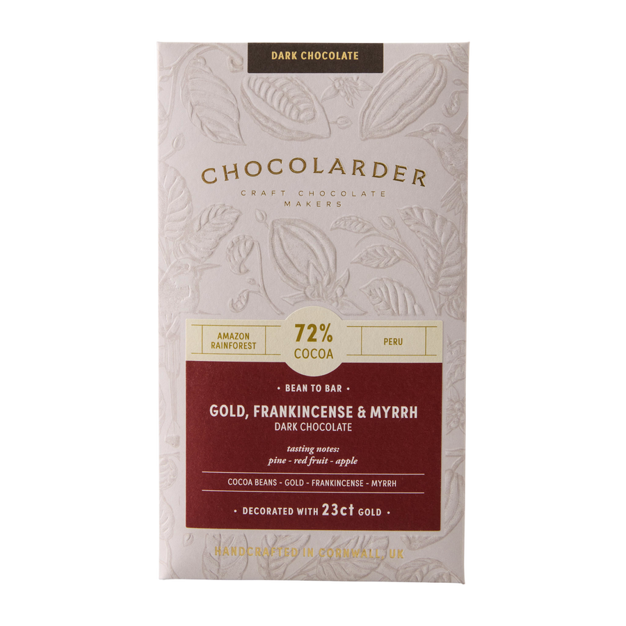 Gold, Frankincense & Myrrh 72% Dark Chocolate Bar