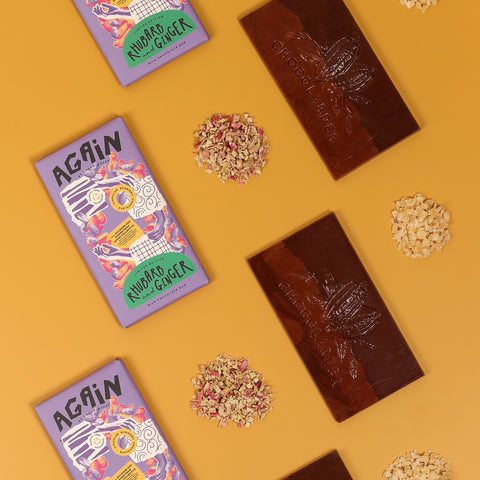 Again - Rhubarb & Ginger Milk Chocolate Bar