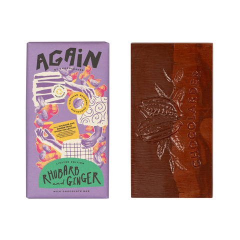 Again - Rhubarb & Ginger Milk Chocolate Bar