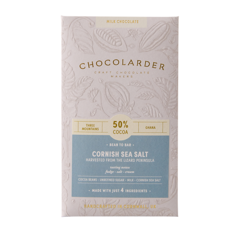 Cornish Sea Salt 50% Milk Chocolate Bar